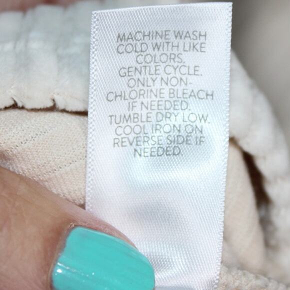 J. Jill Women's Plush Knit Cord Top Cream V Neck Relaxed Fit Stretch Size 3x - Picture 7 of 8